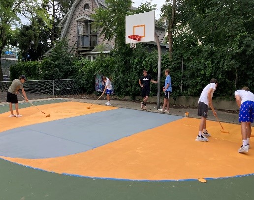 Full Court Peace Volunteers on Basketball Courts in Norwalk